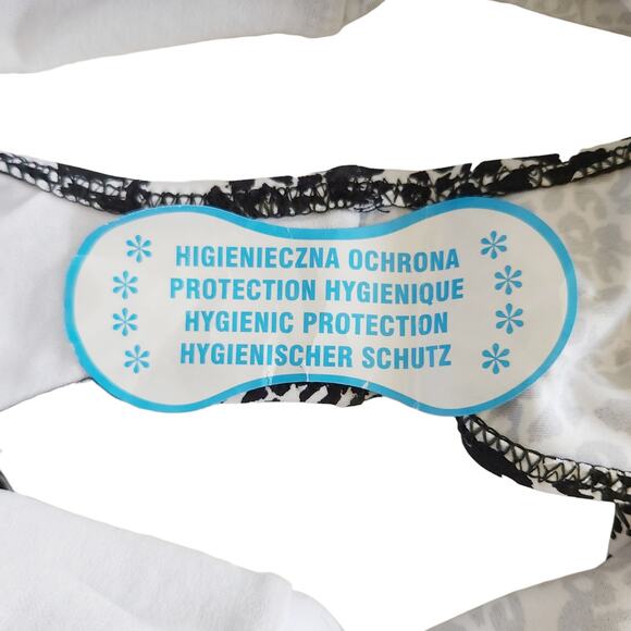 MARCELL VON BERLIN leopard print one piece black white swimsuit Size XS / S NEW - Picture 3 of 6